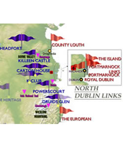 East Ireland Golf Map Link