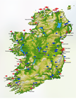 Irish Golf Vacation Map